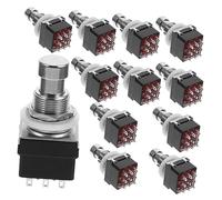 Yardwe 12 Pezzi Interruttore a Nove Piedi Interruttore a Pedale Per Chitarra Effetti Per Chitarra Accessorio Per Chitarra Pulsante Del Piede Della Chitarra Effetto Chitarra Pedali Black