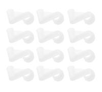 Yardwe 12 Pezzi Supporto per Asta Armadio da 16mm in Plastica Bianca | Montaggio Semplice, Portata Elevata, Impedisce la Caduta dei Capi, per Organizzazione Interna