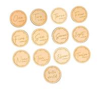 Yardwe 13pezzi Biglietti in Legno Per Tappe Fondamentali Biglietti Decorativi Per Tappe Mensili Dischi in Legno Per Di Crescita Articoli Per Ragazzo Ragazza Ragazza Souvenir Preziosi Per