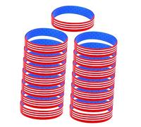 Yardwe 15 Braccialetti in Silicone Sportivi con Stella Wristband Unisex e Blu Comfort Ragazzi e Ragazze
