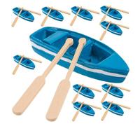 Yardwe 15 Set Mini Barche in Legno con Mini Imbarcazioni Nautiche Resistenti per Decorazioni Casa e Fatati Modelli Artigianali per Diorami e Paesaggi in Miniatura
