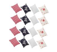 Yardwe 16 mobili per la casa delle bambole Accessori delle bambole arredamento decorativo per la mini casa mini cuscino per stoffa