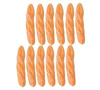Yardwe 16 Pezzi imitazione baguette pasta madre alimentare della casa delle bambole prop alimentare di simulazione mini arredamento fai da te pane finto resina Arancia
