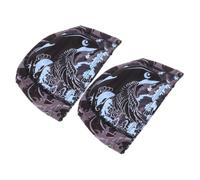 Yardwe 2 Adult Swim Caps Stretchable Fabric Non Tight Antislip Swimming Hats For Men Women With Short Long Hair Comfortable Breathable Bathing Caps For Pool And Beach