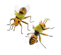 Yardwe 2 Api Realistiche per Educazione e Decorazione Figurine per Progetti Scientifici e Micro Naturali Adatte per Insegnanti