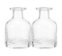 Yardwe 2 bottiglie vuote per diffusore a bastoncini: barattoli di vetro ricaricabili da 150 ml/5 oz per diffusori di aromaterapia, accessori fai da te per la conservazione di oli essenziali,