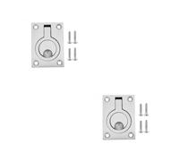 Yardwe 2 Maniglia Inossidabile Quadrata per Copertura Calata Design e Incassato Resistente e Facile Sollevare per Sportelli e Portelli