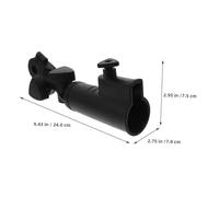 Yardwe 2 Ombrelli per Golf Cart Supporto Regolabile in ABS per Carrelli Golf Passeggini Sedie Rotelle e Spiaggia Base e Design Protezione Antivento