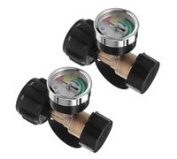 Yardwe 2 Pezzi Adattatore con per Bombola Propano in Massiccio Indicatore Pressione Resistente e Compatibile per Camper Barbecue e Riscaldatori