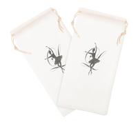 Yardwe 2 pezzi Borsa per Scarpe da Balletto Donna in Leggero e Facile da Pulire Sacche con Coulisse per Scarpette da Danza e Accessori per Conservazione e Trasporto