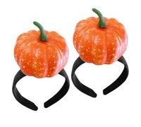 Yardwe 2 Pezzi Cerchietto Halloween Festivo Zucca 3d Arancia per Feste e | Disegno Realistico Texture Definite, Struttura Leggera e Confortevole, Adatto a Teste Diverse, Uso in Gruppo