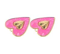 Yardwe 2 pezzi Ciondolo Cuore in Acciaio Resistente Charm Pendente Passione per Creazioni Gioielli Decorazioni Bracciali Donna Leggero e Resistente per Uso Quotidiano e Occasioni