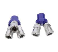 Yardwe 2 Pezzi Connettore Pneumatico innesto autobloccante Pneumatico raccordi per connettori Pneumatici connettore rapido Pneumatico accoppiatore d'Aria Ferro nichelato
