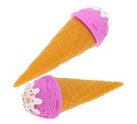 Yardwe 2 Pezzi Di Di Gelato Simulazione Di Cibo Dessert Cono Gelato Decorazione Espositore Di Gelato Espositori Di Cibo Finto Espositori Di Cibo Finto Gelato Finto