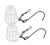 Yardwe 2 Pezzi Mangiatoie per Uccelli da Appendere Metallo per Decorazione Esterni