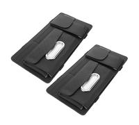 Yardwe 2 Pezzi Organizzatore Parasole Auto Portaocchiali e Porta Tovaglioli Multitasche Custodia per Carte e Occhiali Compatibile con Visiera per Auto Suv e Camion Nero