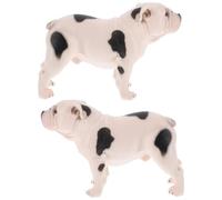 Yardwe 2 Pezzi Ornamento del bulldog figurina del bulldog Figurine per cani personaggi d'azione per cani statua di cane simulato ornamento di figura di cane artigianato per cani pvc