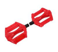Yardwe 2 Pezzi Pedali in Plastica e Ferro Bici per Mountain Bike | Biciclette Infantili, Colore Rosso, Uso su Strade Cittadine e Naturali, Installazione Semplice