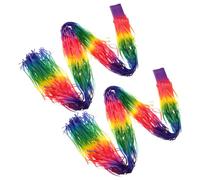 Yardwe 2 Pezzi Tenda Frangia Arcobaleno Pastello 2m in Pet per Foto Bebè | Sfondo per Compleanno e Cento Giorni, Effetto Trasparente, Diffonde Luce, Facile da Installare