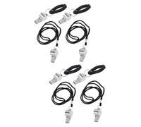 Yardwe 2 Set Di Fischietti Per Arbitri in Acciaio Inossidabile Fischietti Per Sport Allaria Aperta Ad Alta Frequenza Portachiavi in metallo Per Campeggio 4 Pezzi * 2