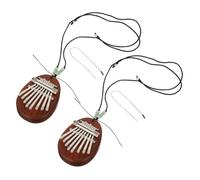 Yardwe 2 Set Mini Kalimba Tasti in Legno Goccia d Acqua Pianoforte Portatile per Principianti e Strumento Musicale Compatto per Amanti della e Attività Genitore-figlio