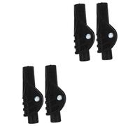 Yardwe 2 Set Picchetti per Tende da Spiaggia Campeggio Telo Gancio per Picchetto Snodo Palo di Sostegno Connettori per Pali della Doppio Pieghevole Black Plastica 2 Pezzi * 2