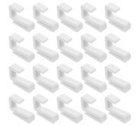 Yardwe 20 Pezzi Hook in Plastica Bianco a Forma di S per Cucina e Ufficio, Resistente e Versatile per Appendere Utensili e Massimizzare lo Spazio