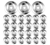 Yardwe 200 Pezzi Anelli Tamburello per Percussioni, Argento, in Ferro Inox, Diametro 32mm, Foro Interno 5,5mm, Accessorio per Piatto Splash, per Live Show e Studio