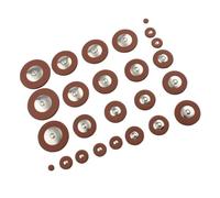 Yardwe 28 Pezzi Tappetino per sassofono acuti sostituzione pastiglie sax pad di ricambio per sassofono cuscinetti per sax tenore Accessori saxophone pu feltrini cuscini in pelle Metallo