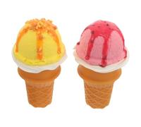 Yardwe 2pezzi Coni Gelato Finti in Palline Realistico Cibo Simulato Decorazioni Estive Accessori per Fotografia Oggetti di Scena per Negozio e Casa