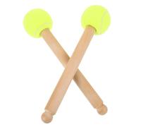 Yardwe 2pezzi Mazza Per Batteria Manico in Legno Ben Lucidato Testa in Legno e Accessorio Per Strumento Percussione Adatto Per Batteria Rullante e Altri Strumenti Percussione