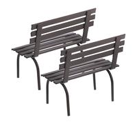 Yardwe 2pezzi Miniature Panchina da Giardino in Miniatura per Casa delle Bambole Artistica Rustica Accessorio Decorativo per Scrivanie Libri e Micro Paesaggi