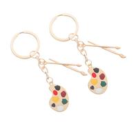 Yardwe 2pezzi Portachiavi in Lega Mini Palette Di Pittura Simulata Elegante e Funzionale Come Accessorio Per Borsa o Portachiavi Per Uomo e Donna Facile Da Trasportare e Resistente All Us