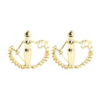 Yardwe 2pezzi Spilla Donna Bilancia in Metallo Dorato Spilla da Colletto Elegante con Simbolo Giustizia e Ritratto Femminile Accessorio Moda per Camicie Blazer e Abiti da Sera