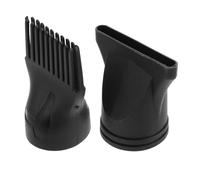 Yardwe 2pezzi Ugelli per Asciugacapelli da Salone in Plastico Nero, Ugello Piatt a Pettine, Resistente alla Deformazione e Facile da Installare per Uso Parrucchiere