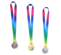 Yardwe 3 medaglie da Calcio: Premio in Metallo per Bambini con Nastro - medaglie di partecipazione - 1°, 2° e 3° Premio per competizioni Sportive, bomboniere per Feste