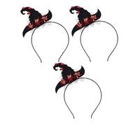 Yardwe 3 Pezzi Cappello Da Strega Per Cosplay Cappello in Costume Di Halloween Accessori Per Capelli Per Feste Di Halloween Per Witch Hat Hairband Black