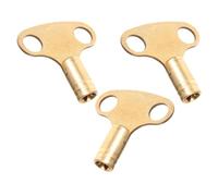 Yardwe 3 Pezzi Chiave per Sfiato Radiatore Quadrata 5mm in Ottone per | Uffici e Case, Uso Semplice e Affidabile, Previene Fuoriuscite D'acqua, Colore Oro