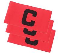 Yardwe 3 Pezzi Fascia da Capitano Calcio Regolabile in Nylon Rosso, Design Semplice e Confortevole per Hockey e Basket, Accessorio Sportivo Essenziale