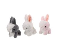 Yardwe 3 Portachiavi Coniglio Peluche Mini Morbido Accessorio Decorativo Zaino e Borsa Idea Regalo Compleanno e Tema Halloween