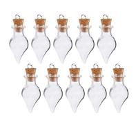 Yardwe 30 Mini Bottiglie dei Desideri a Goccia in Vetro con Tappi di Sughero, Bottiglie Decorative Fai da Te per Bomboniere e Contenitori per Piccoli Oggetti, Accessori Creativi