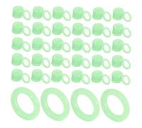 Yardwe 300 Anelli in Silicone Fluorescenti per Picchetti da Accessori da Luminescenti per Sicurezza Notturna Anelli Resistenti e Flessibili per Escursionismo e all