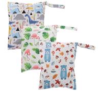 Yardwe 3pezzi Borsa per Pannolini Lavabile Sacchetti Asciutti e Bagnati per Ragazza Dispenser per Borse Pannolini Riutilizzabile con Maniglia Scatto per Vestiti Bagnati e Articoli