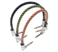 Yardwe 3pezzi Cavo Patch Per Chitarra Da Connettore Maschio Da Maschio Cavo Effetto Basso in Nylon Ad Densità Resistente Alla Trazione e Durevole