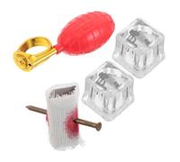 Yardwe 4 Giocattoli Scherzo per Anello Spray Unghia nel Dito Ghiaccio Realistici con Insetti per Feste Halloween e Aprile