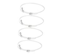 Yardwe 4 paia Lacci Elastici Trasparenti per Tacchi Anti-allentamento Cinghie Rimovibili per Scarpe Donna Accessori Resistenti in Tpu per Prevenire la Caduta del