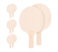 Yardwe 4 Paia Racchette Non Verniciate per Pong Blank per Fai Te Creatività e Personalizzazione Racchette per Tennis Tavolo per e