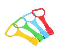 Yardwe 4 Pezzi Anelli Di Trazione Per Bambino Bambina Piccoli in Rosso Giallo Blu e Verde Supporto Per Stabilità e Sviluppo Muscolare Installazione Semplice Per Culla Strumento Di Pratica