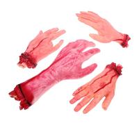 Yardwe 4 Pezzi Mano Finta Rottura in Silicone per Halloween Decorazione Horror Sottile per Scherzi e Ambientazioni in Stanze Segrete e Case Infestate