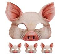 Yardwe 4 Pezzi Maschera di Maiale in Eva per Carnevale e Halloween, Design Versatile e Confortevole, per Feste e Cosplay Animali, Accessorio per Giochi di Ruolo